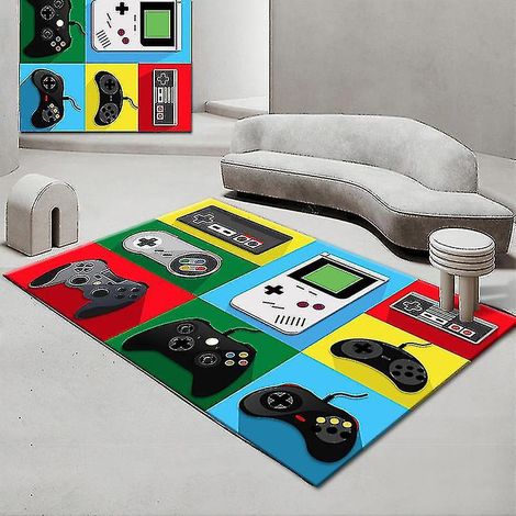 Tapis de jeu antidérapant pour manettes de jeu, tapis de sol, tapis de porte, tapis de couloir pour chambre, intérieur et extérieur, tapis de jeu pour enfants, multicolore, taille Jying-120x160cm-Styl (1/5)