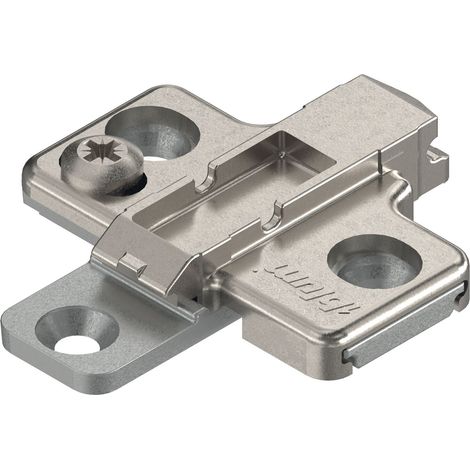 BLUM CLIP Kreuzmontageplatte, Zink, Systemschrauben Distanz 0 mm