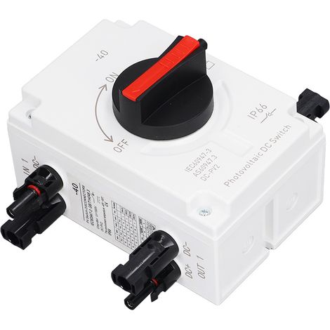 Interrupteur de Transfert DC 4P 32A 1200V IP66 pour Systèmes Solaires, Commutateur de Charge Photovoltaïque