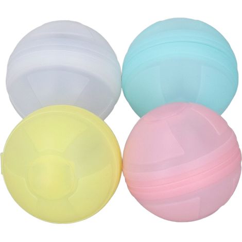 Set mit 4 nachfüllbaren Wasserbällen – Bunte, weiche Wasserbälle mit Selbstverschlussmechanismus, perfekt zum Wasserspritzen, für Kinder und Erwachsene. (1/5)