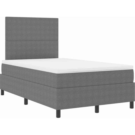 Maison Exclusive - Boxspringbett Hellgrau und Weiß 120 x 190 cm C