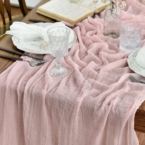 Chemin de table Artoid Mode 300 cm rose brumeux