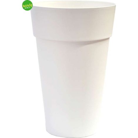 Vaso conico Telcom houston porta fiori alto con fascia Ø 40 colore bianco (1/5)