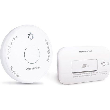 Détecteur 2-en-1 fumée et monoxyde de carbone SCS Sentinel SecureKit DAAF + DAACO blanc ≥ 85 dB à 3 m (1/5)