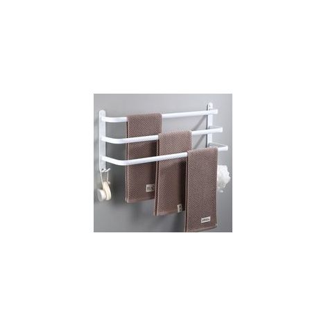 Tigrezy – Porte-serviette mural en aluminium 50 cm – Résistant à la corrosion – Pour salle de bain et cuisine – Barres porte serviettes