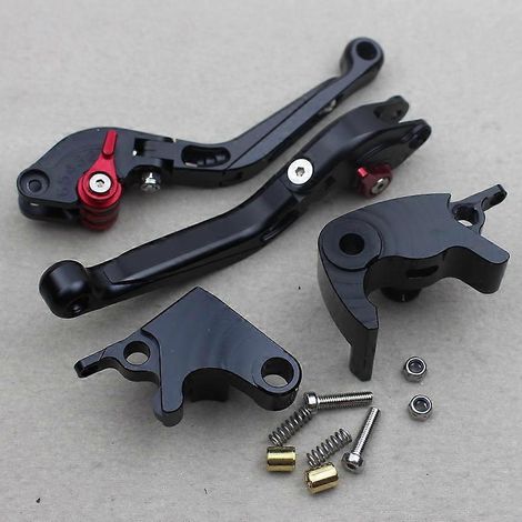 Convient aux motos Yamaha YZF R6 17-22 : poignée de frein, d'embrayage et de klaxon modifiées, accessoires de biellette de direction (noir 3). (1/5)