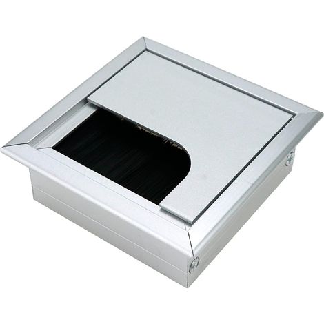 Aluminum alloy cable cover, thick and durable panel, for covering cable boxes, computer desk cable cover, 8080 mm aluminum cable cover (natural aluminum color). (1/4)