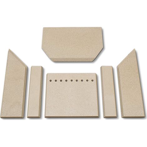 Habillage de foyer pour poêles à cheminée Adelaide de Fireplace - vermiculite - 6 pièces