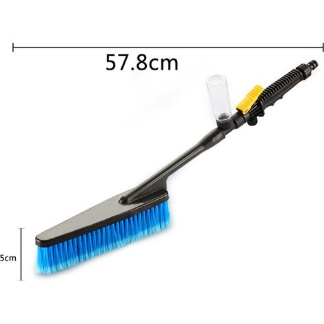 Brosse de lavage auto à long manche avec pulvérisateur de savon, idéale moto, cuisine et voiture – Brosse nettoyante polyvalente (1/5)