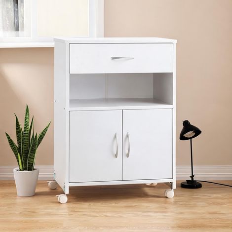 Meuble de rangement de bureau bianco 60 x 39 x 80 cm (1/5)