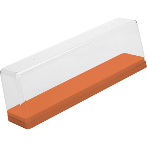 Boîte de rangement pour figurines, anti-poussière, empilable, transparente, pour figurines de dessins animés et poupées, orange (1/5)