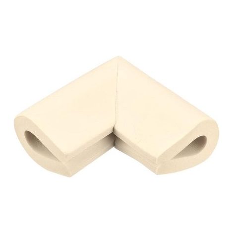 Set di 10 protezioni angolari antiurto a forma di U per mobili in vetro - Protezioni di sicurezza per bambini (6x6x3,5 cm) - Bianco sporco (1/5)