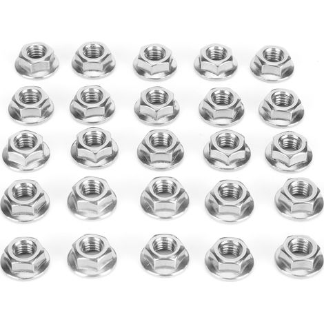 25 pièces Écrous à embase Acier inoxydable résistant à la corrosion Accessoires pour serre M6 (1/5)