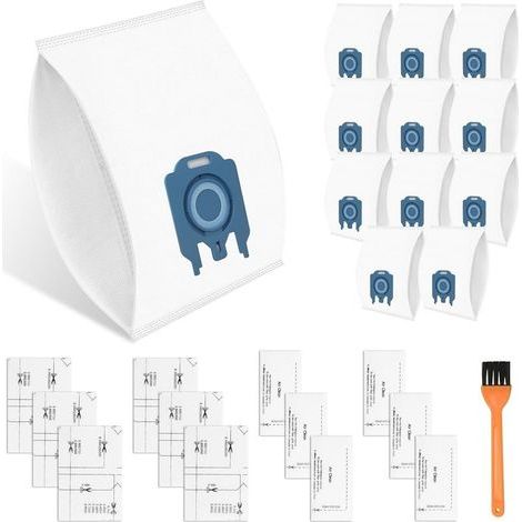 Lot de 12 sacs d'aspirateur pour Miele Hyclean 3D GN pour Miele Classic C1 Complete C2 C3, S2, S5, S8, S400 S600 S800 Serie Efficacité Sacs avec 6 filtres d'évacuation d'air et 6 filtres de protection (1/5)