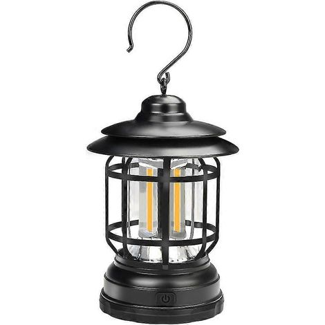Lanterne de camping rétro extérieure en cuivre, lampe de camping en cuivre, lampe de secours pour tente touristique, lumière d'ambiance pour C (1/4)