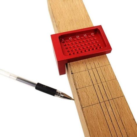 Outils de précision pour le travail du bois, règle de mesure de trous, règle de mesure métrique, règle de mesure en alliage (1/5)