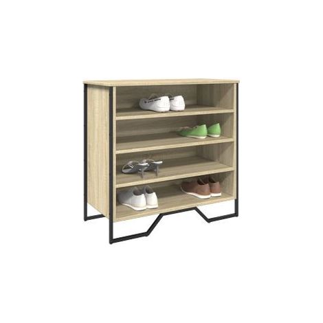 Armoire à chaussures chêne sonoma 80x38x78 bois d'ingénierie (1/5)