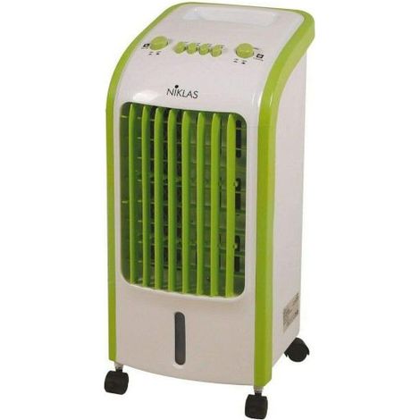 Rafraîchisseur d'air oscillant 80W – Roues évaporatives – Surface d'action 30m² – Puissance sonore 50dB – Idéal pour espaces ouverts