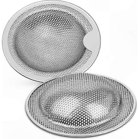 Lot de 2 Crépines d'Évier Anti-Bouchage 76mm pour Cuisine, Filtre Inoxydable, Drainage Rapide, Accessoire Éviers Ménagers, Taille Standard, Paire Pratique (1/5)