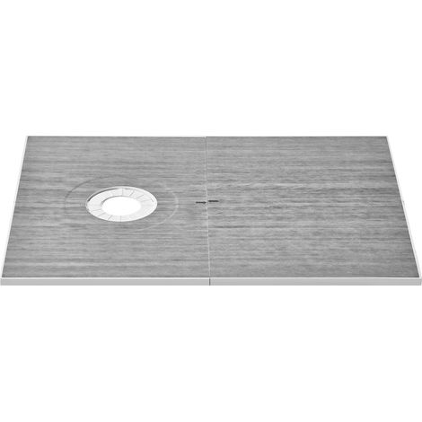 Kit de bordure de douche, 1524 x 965 mm kit de cuvette de douche drain décalé, installation de douche EPS légers 2 chiffons imperméables, bâtons de pente de cuvette de douche pour salle de bain (1/5)