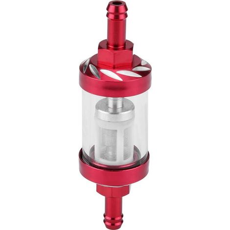 8mm Metall-Gas-Glas-Kraftstofffilterkabel als Ersatz für Motorräder (Rot) (1/5)