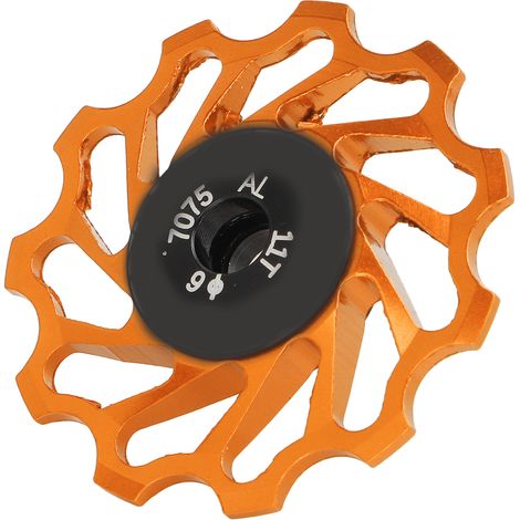 Dérailleur arrière VTT 11 dents, guide-roue arrière en métal et céramique, accessoire de vélo, couleur or (1/5)