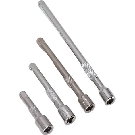 Barra de extensión de 4 piezas de 1/4 pulg., acero CRV, longitudes de 50 a 150 mm, para uso mecánico. (1/5)