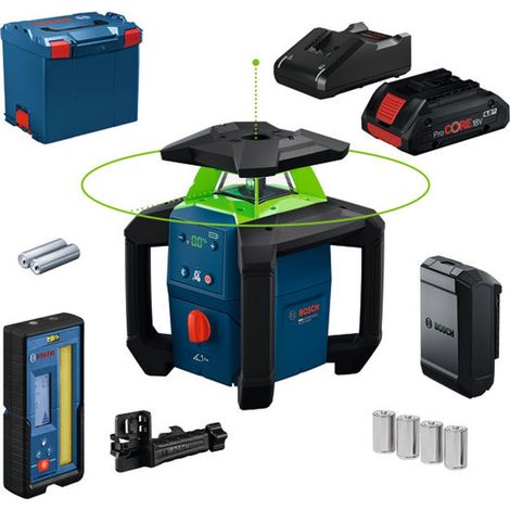 Bosch - 18V Akku-Rotationslaser GRL18V-4-34CVG, Reichweite 400 m, 1x Akku 4,0 Ah Li-Ion, Ladegerät 0601061H00 (1/5)
