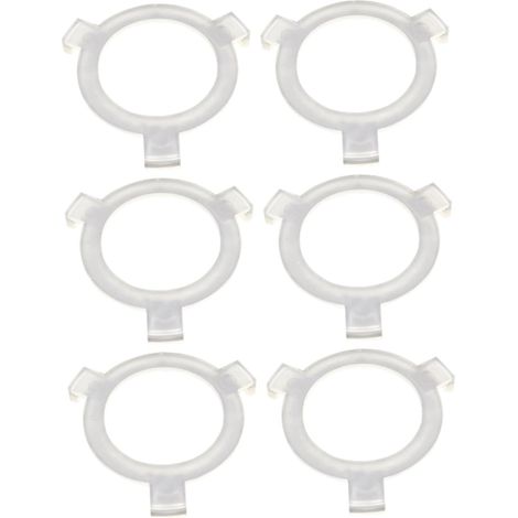 Juego de 6 anillos de fijación para convertir pantallas de lámparas en adaptadores de plástico, accesorios para estabilizar bombillas y lámparas.