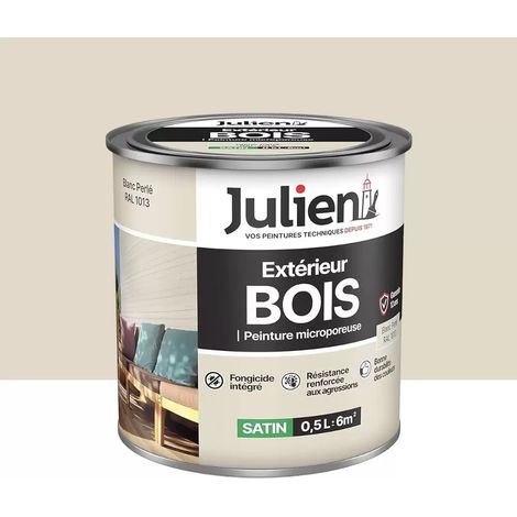 Peinture Extérieur Bois Microporeux Julien Blanc Perlé 0,5 L (1/3)