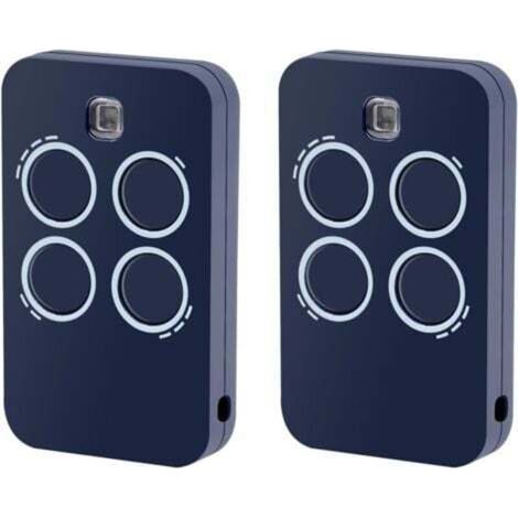 Pack of 2 replacement 4-channel garage door opener remote controls, compatible with Genius Echo TX4 RC 433 MHz (1/4)