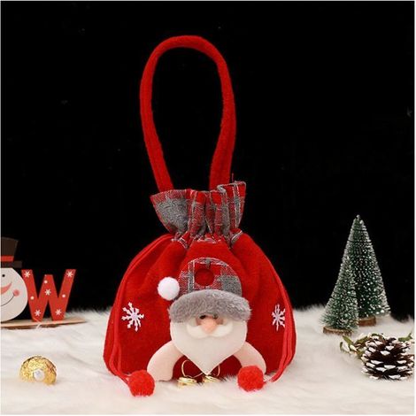 Sacs cadeaux de Noël pour poupées, nouveaux sacs cadeaux de Noël à cordon 2023, sac cadeau de Noël sac cadeau (1/2)