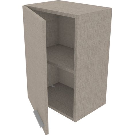 Libreria pensile moderna con anta e schienale - Montaggio rapido cabineo - Effetto tessuto