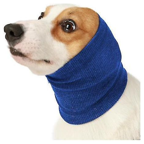 Hunde-Ohrenschützer mit Kapuze, beruhigende Mütze, Ohrenschutz für Hunde – Größe M – Blau (1/5)