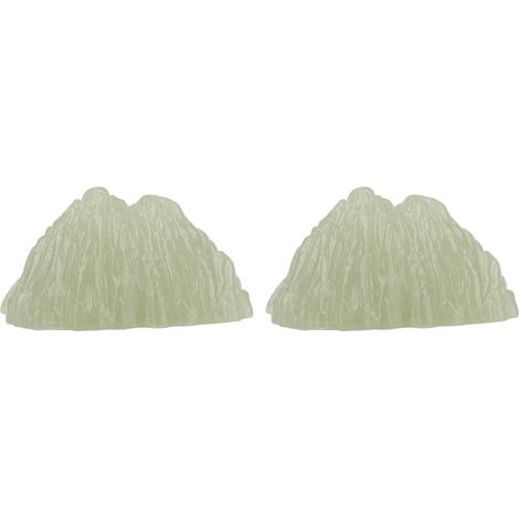 Lot de 2 spécimens de cristal minéral de fluorite verte, simulation de cristal minéral, super lumineux, décoratifs pour rocaille, aquarium ou aménagement paysager (style 01).