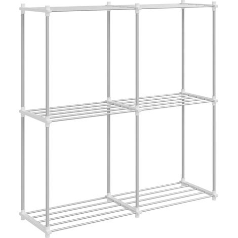 Estante tubular con almacenamiento 86 x 27 x 90 cm Aluminio vidaXL (1/5)