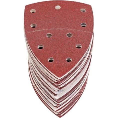 60 Blatt dreieckiges Schleifpapier, zur Verwendung mit Mouse Delta Schleifmaschinen, mit den Maßen 105 x 152 mm, mit Körnungen von P40/60/80/120/180/240. (1/4)