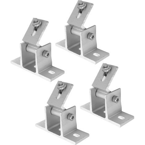 Montagehalterung für Solarmodule, 4er-Set, Sockel aus Aluminiumlegierung, korrosionsbeständig, rostfrei, für die vordere PV-Dachmontage (1/5)