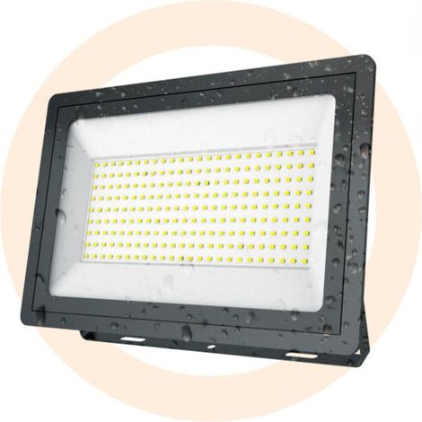 Proyector LED De Exterior - Slim - 200W - 18.000lm - IP65 - Blanco Neutro - Negro (1/5)