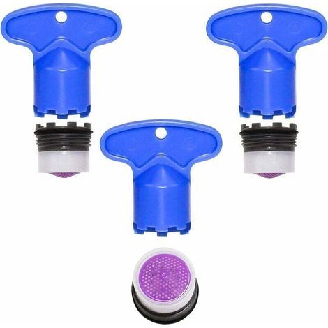 Serbia – Aérateur de mousseur robinet M16 – Lot de 3 filtres + 3 clés – Économie d'eau jusqu'à 40% – Anti-corrosion et non bouchant (1/5)