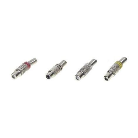 TRU COMPONENTS 4 RCA-KUPPLUNG RT, SW, WS, GE 6MM METALL