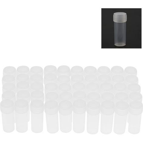 50 Flacons Échantillons Plastique 5ml pour Stockage et Organisation Miniatures (1/5)
