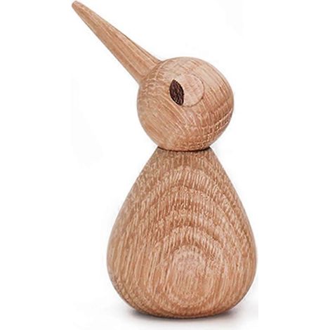 Spitzschnabelvogel, handgefertigte Kreation aus Massivholz, handgeschnitzt im nordischen Dänemark. (1/5)