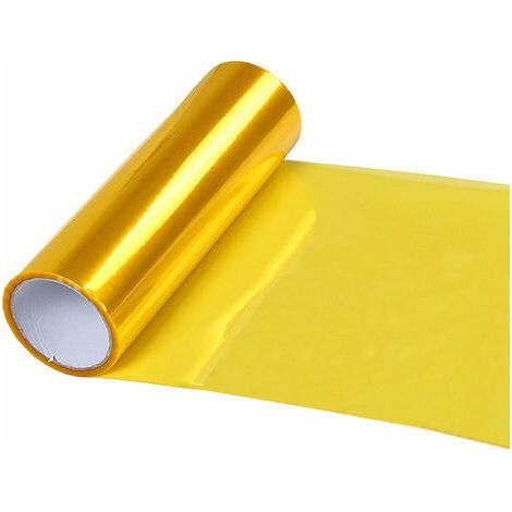 BRAVIX 30cm x 200cm éclairage voiture Film vinyle teinté jaune pour phare feu arrière feu antibrouillard cache de protection autocollant couleur changeante de lumière voiture (1/3)