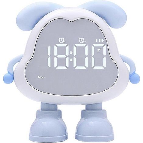 Réveil rechargeable en forme de chiot mignon, grand volume, silencieux, avec veilleuse pour les gros dormeurs. (1/5)