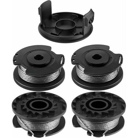 5 Pièces F016800569 Bobines de fil de Rechange pour débroussailleuse Bosch EasyGrassCut, F016800385 Bobine de Rechange de Tondeuse Compatible avec ART 23SL et ART 26SL (4pcs + 1pcs) (1/4)