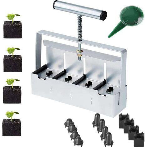 Bloc de terreau manuel de 10 x 5 cm pour semis, terreau de jardin, terreau pour plantes d'extérieur (1/4)