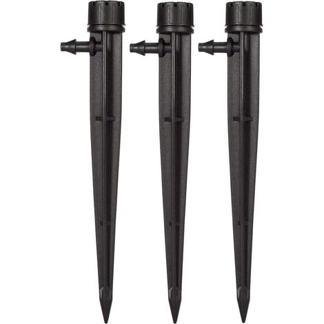 50 goteros de riego para jardín, compatibles con tuberías de 4 mm/7 mm, giro de 360 grados, 8 orificios ajustables, kit de sistema de riego de microflujo.