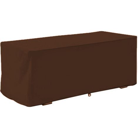 Wasserdichte und UV-beständige Schutzhülle für Gartenaufbewahrungsbox, 123 x 62 x 55 cm (kaffeefarben) (1/5)