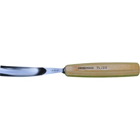 Gouge de sculpteur droite demi creuse 14 mm, manche bois - EMILE PEYRON - 116714